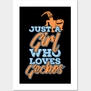 Just A Girl Who Loves Geckos Animal Lover Gift Posters and Art